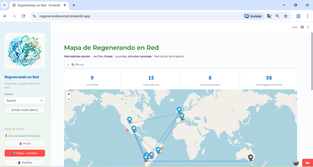 Agentes en Red · Mapa perfil