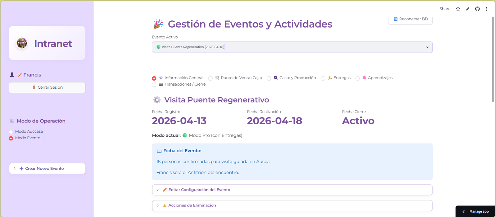 Herramientas de registro